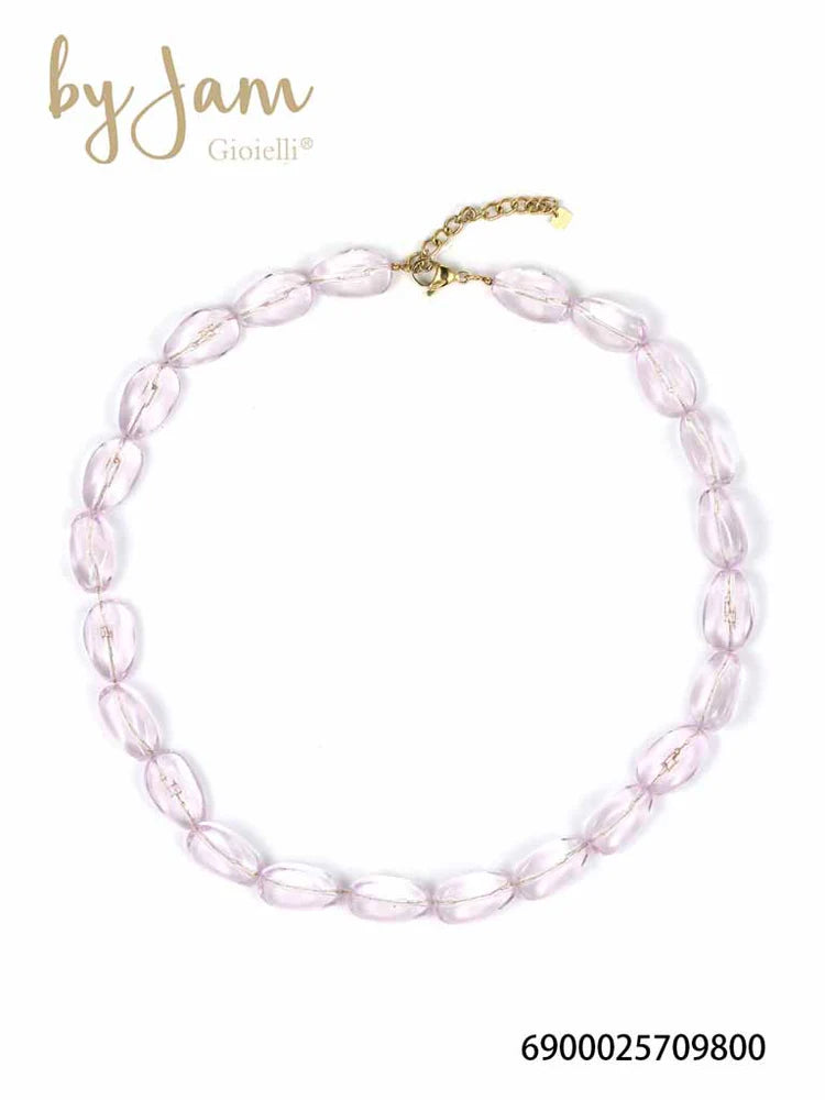 Necklace | Statement glas lila
