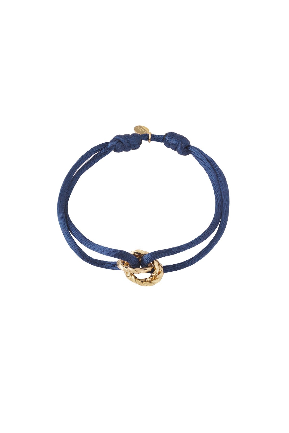 Bracelet | Satin knot blue