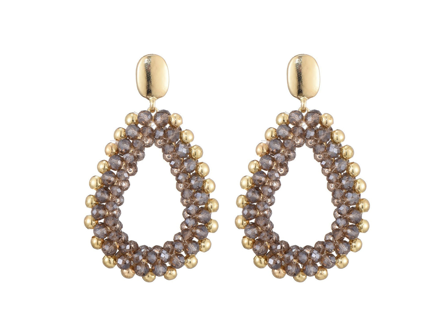 Earring | Statement taupe