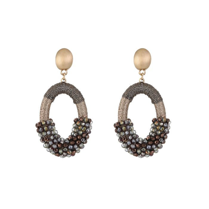 Earring | Statement taupe