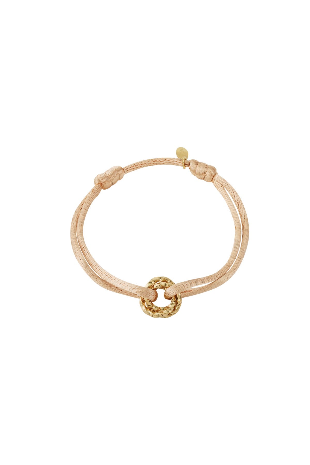 Bracelet | Satin knot beige