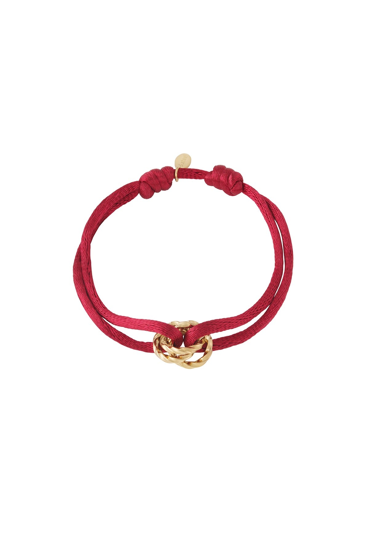 Bracelet | Satin knot red