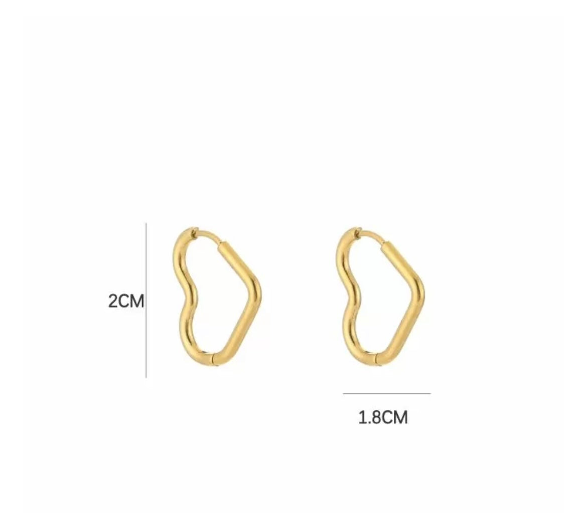 Earring | Heart hoop small g