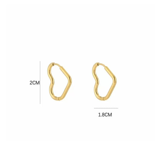 Earring | Heart hoop small g