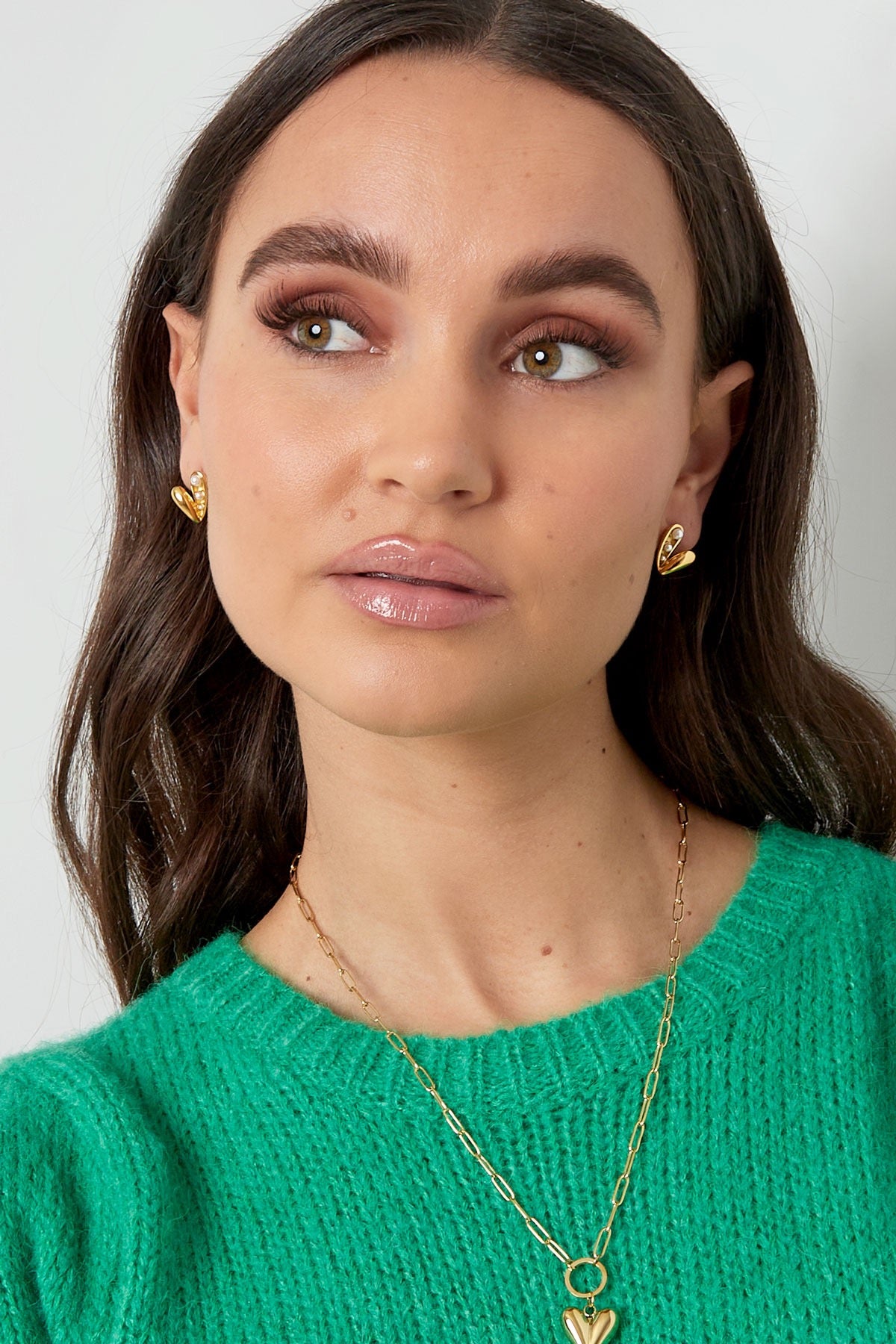 Earring | Heart pearly