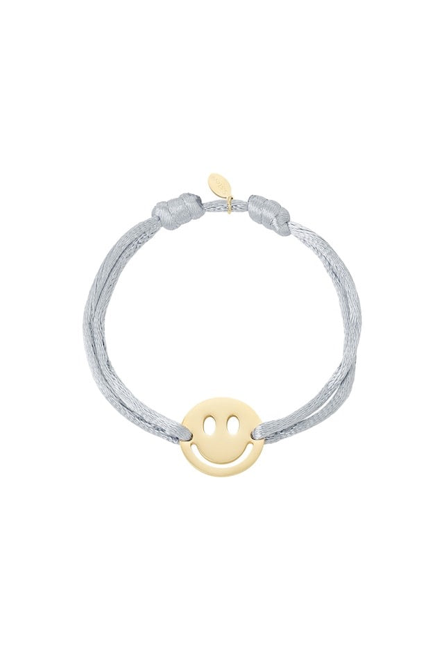 Bracelet | Satin smile grey