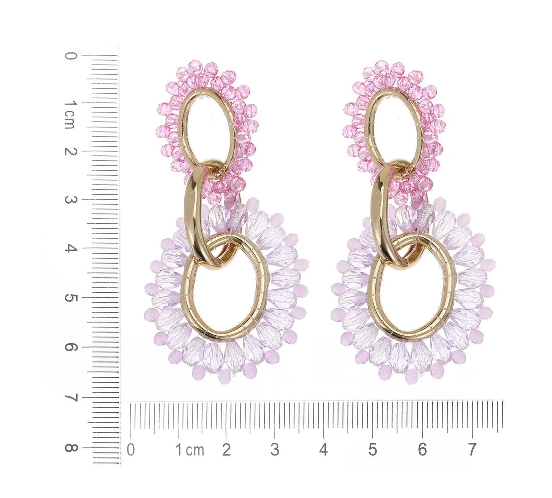 Earring | Statement pink light