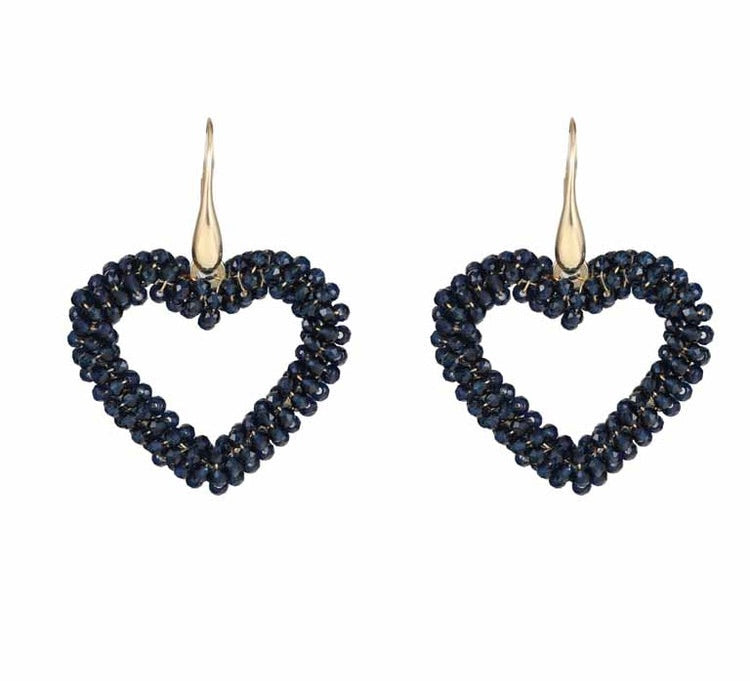 Earring | Statement dark blue