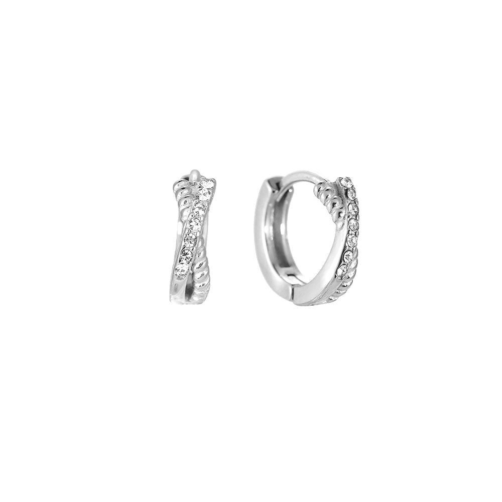 Earring | mini hoop scross over
