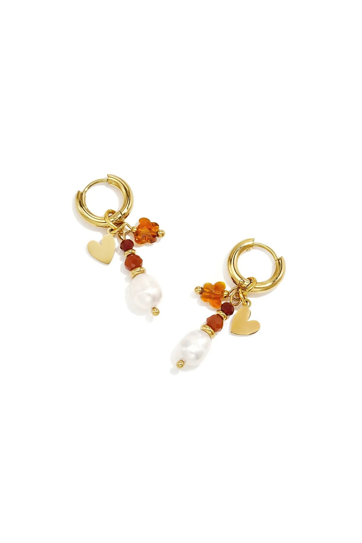 Earring | color mix brown