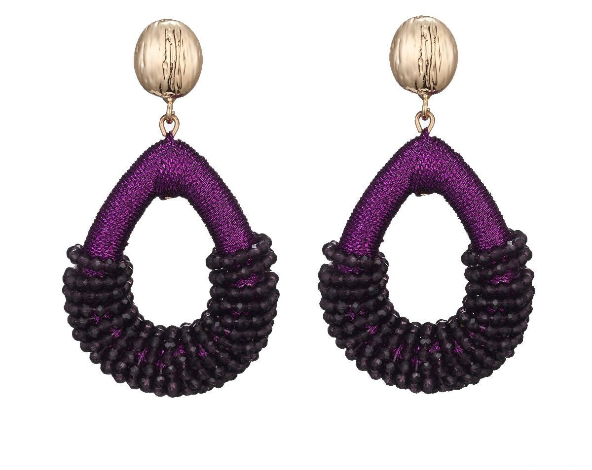 Earring | Statement purple kanni