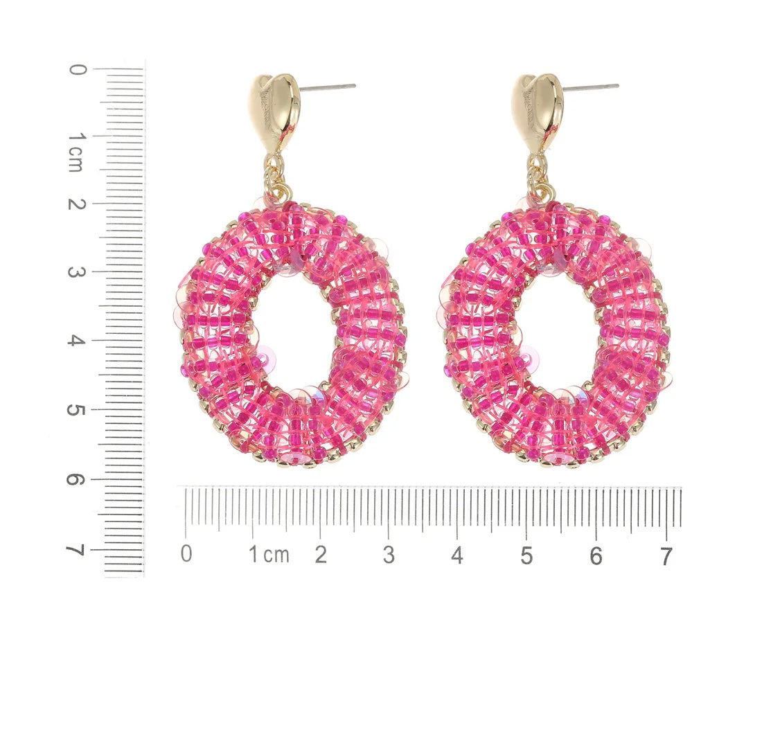Earring | Statement pink