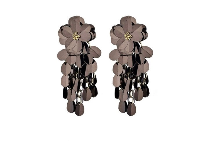 Earring | Statement red brown