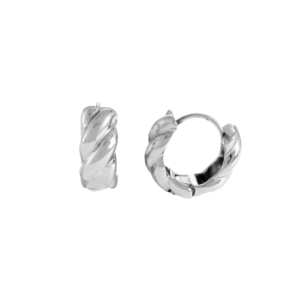 Earring | Thick swirl hoop s