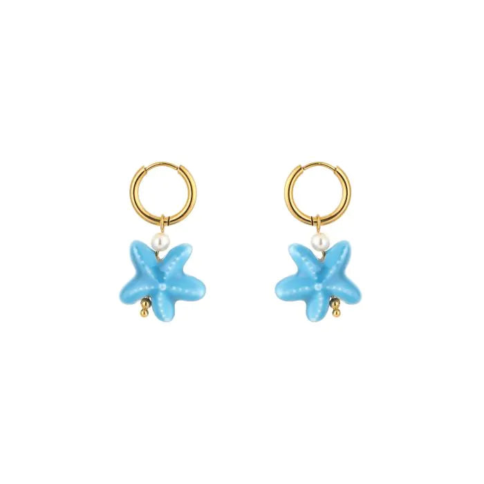 Earring | Zeester blauw