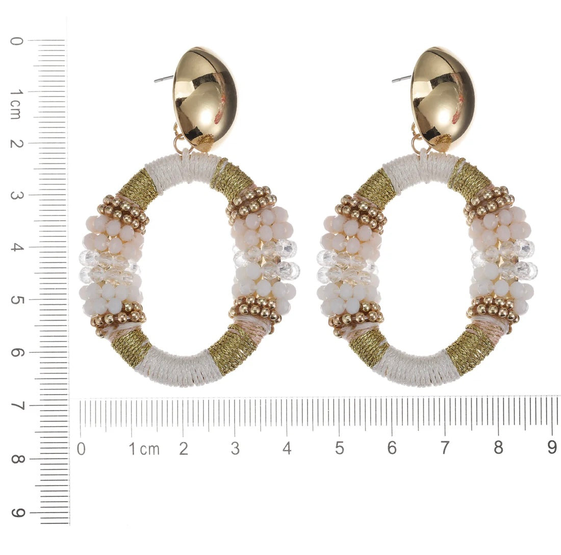 Earring | Statement white gold