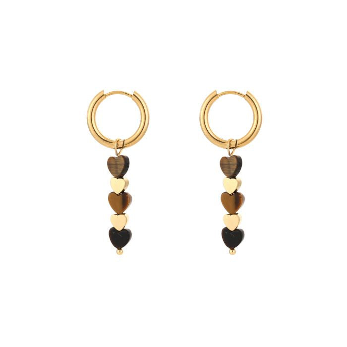 Earring | Brown Hearts