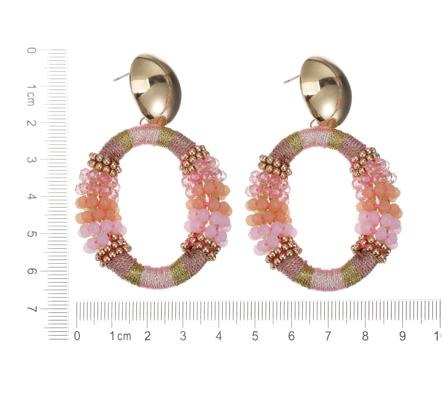 Earring | Statement pink gold