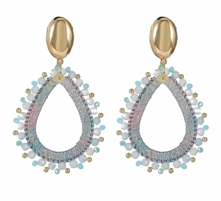 Earring | Statement blue lila