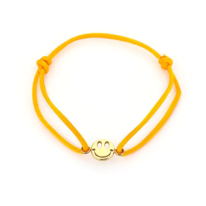 Bracelet | Satin smiley orange