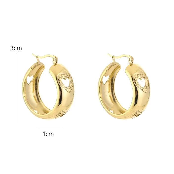Earring | Hoop hearts