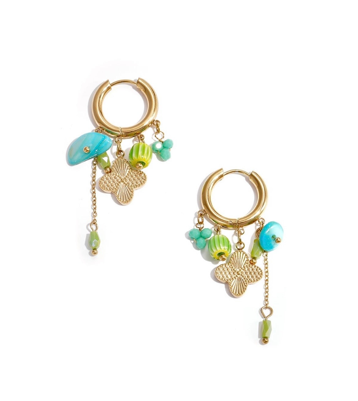 Earring | heart blue