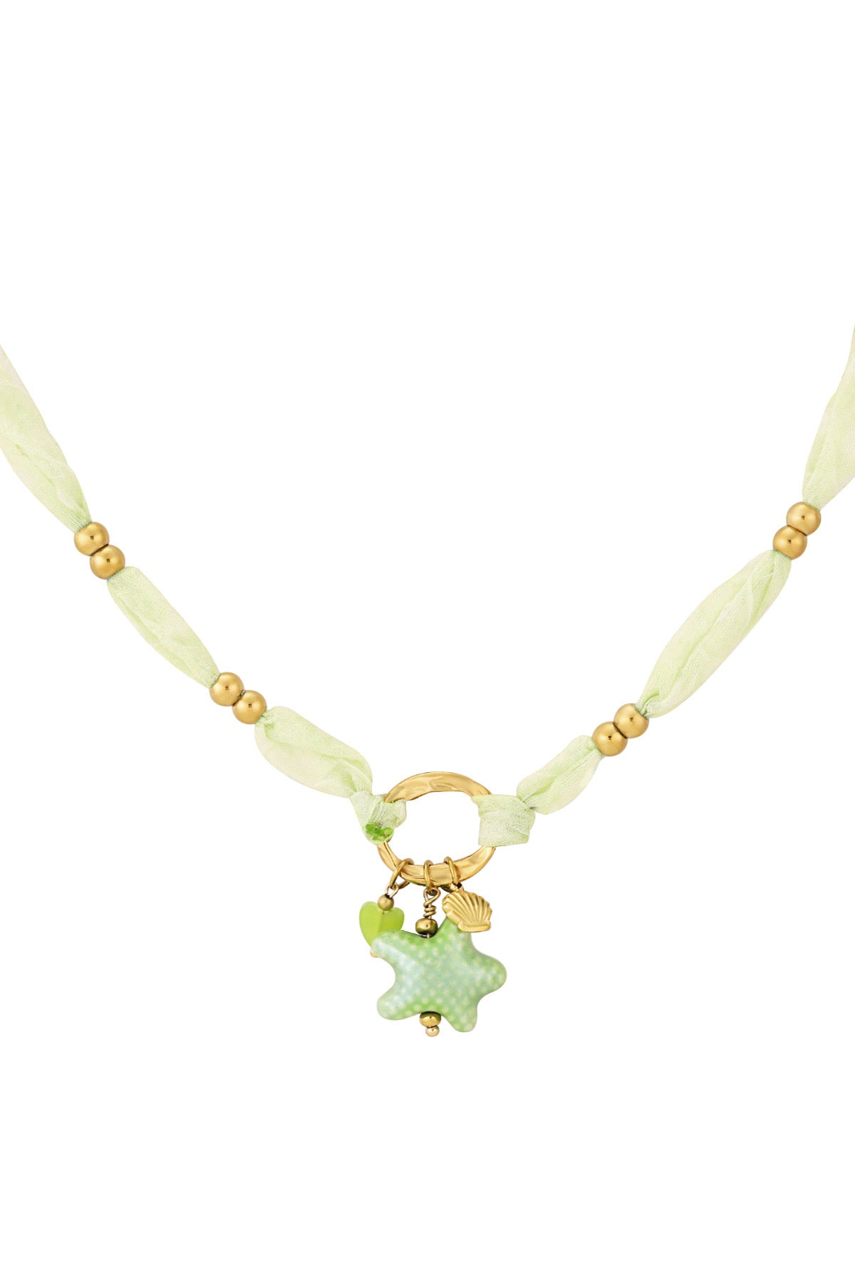 Necklace | Green stof