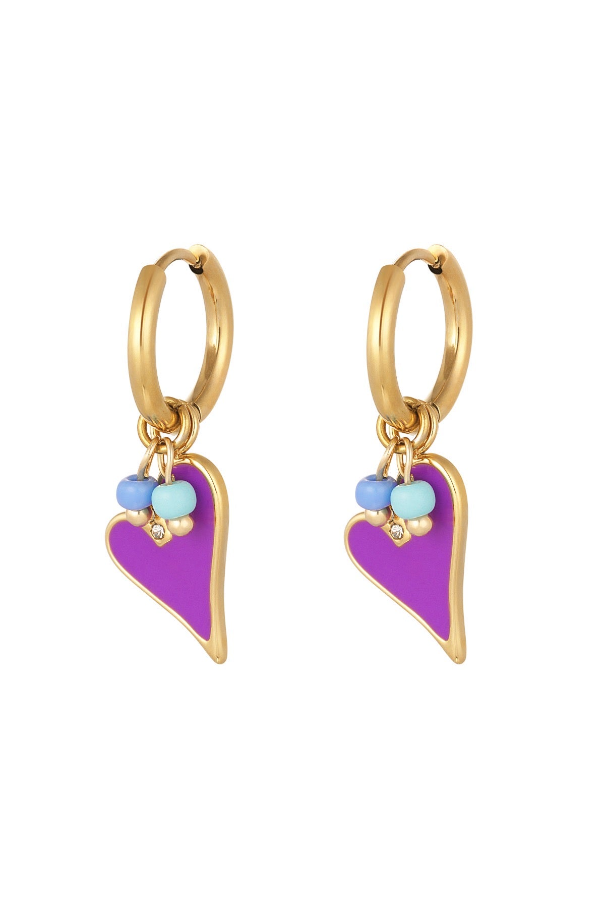 Earring | Purple heart