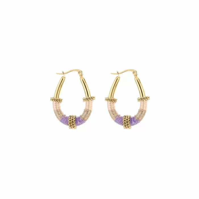 Earring | Statement hoop lila