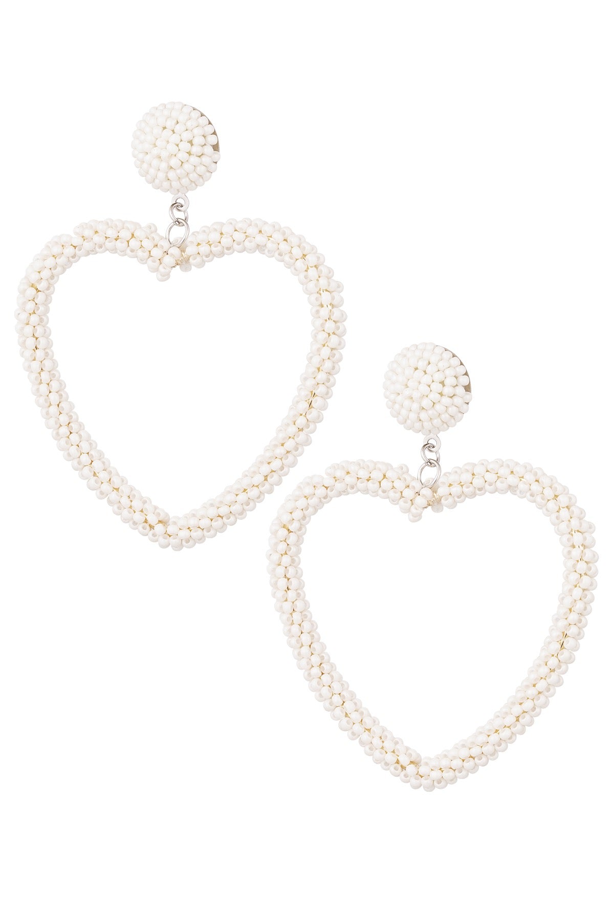 Earring | State white heart