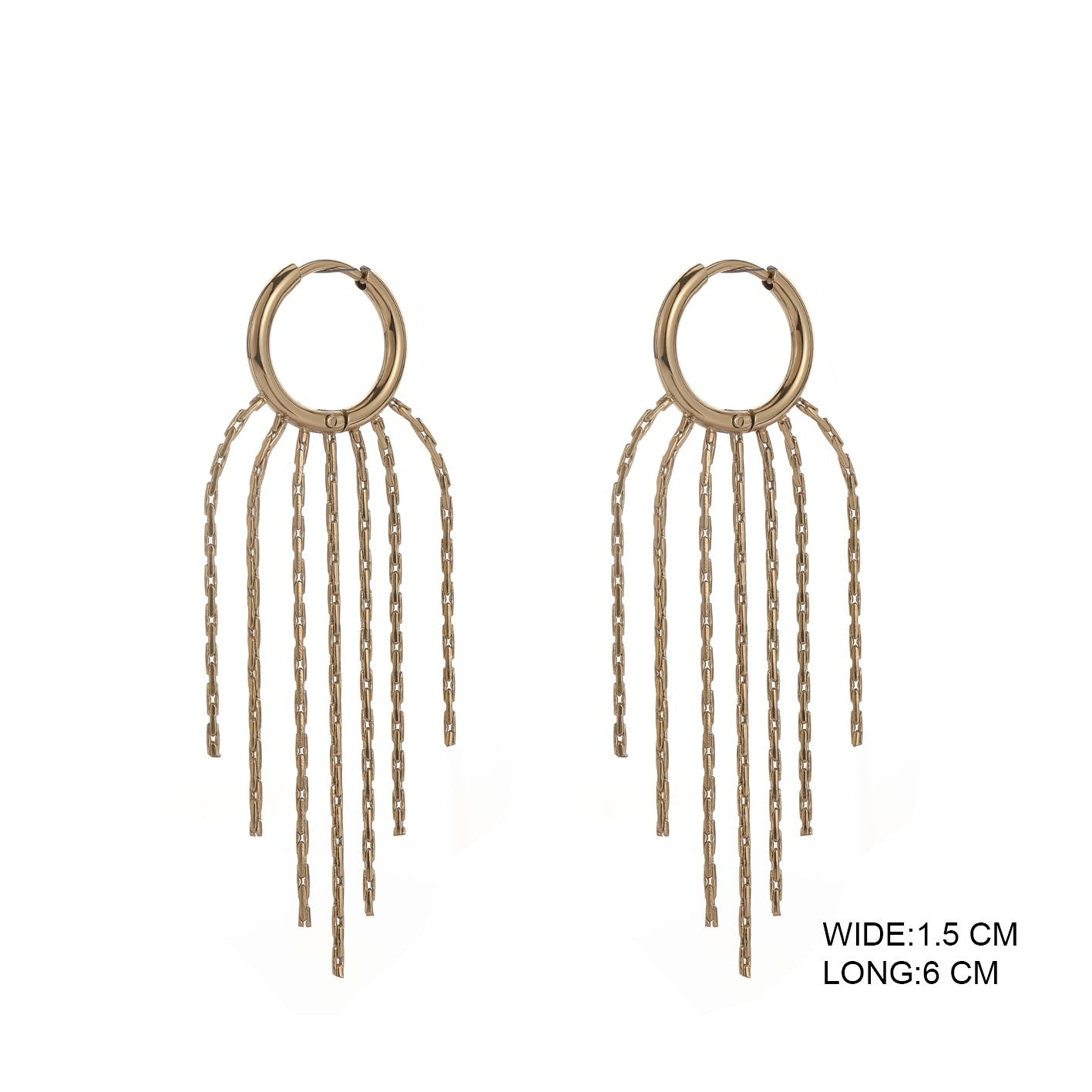 Earring | Sparkle chain hoop