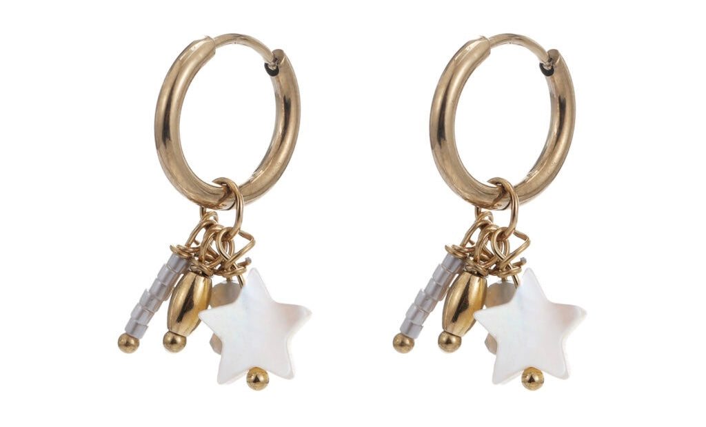 Earring | Colorfull grey star