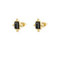 Earring |  Dot square black