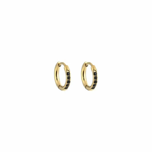 Earring | Mini hoop black