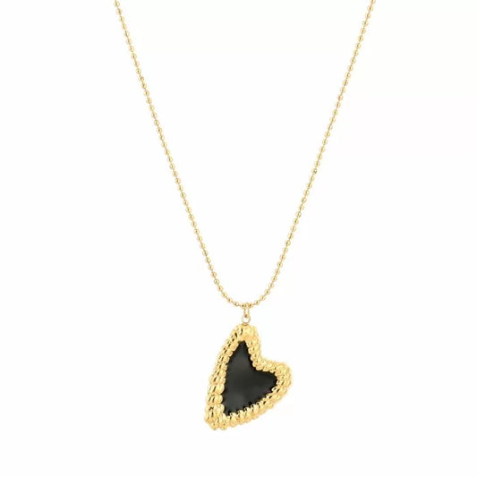 Necklace | Black heart