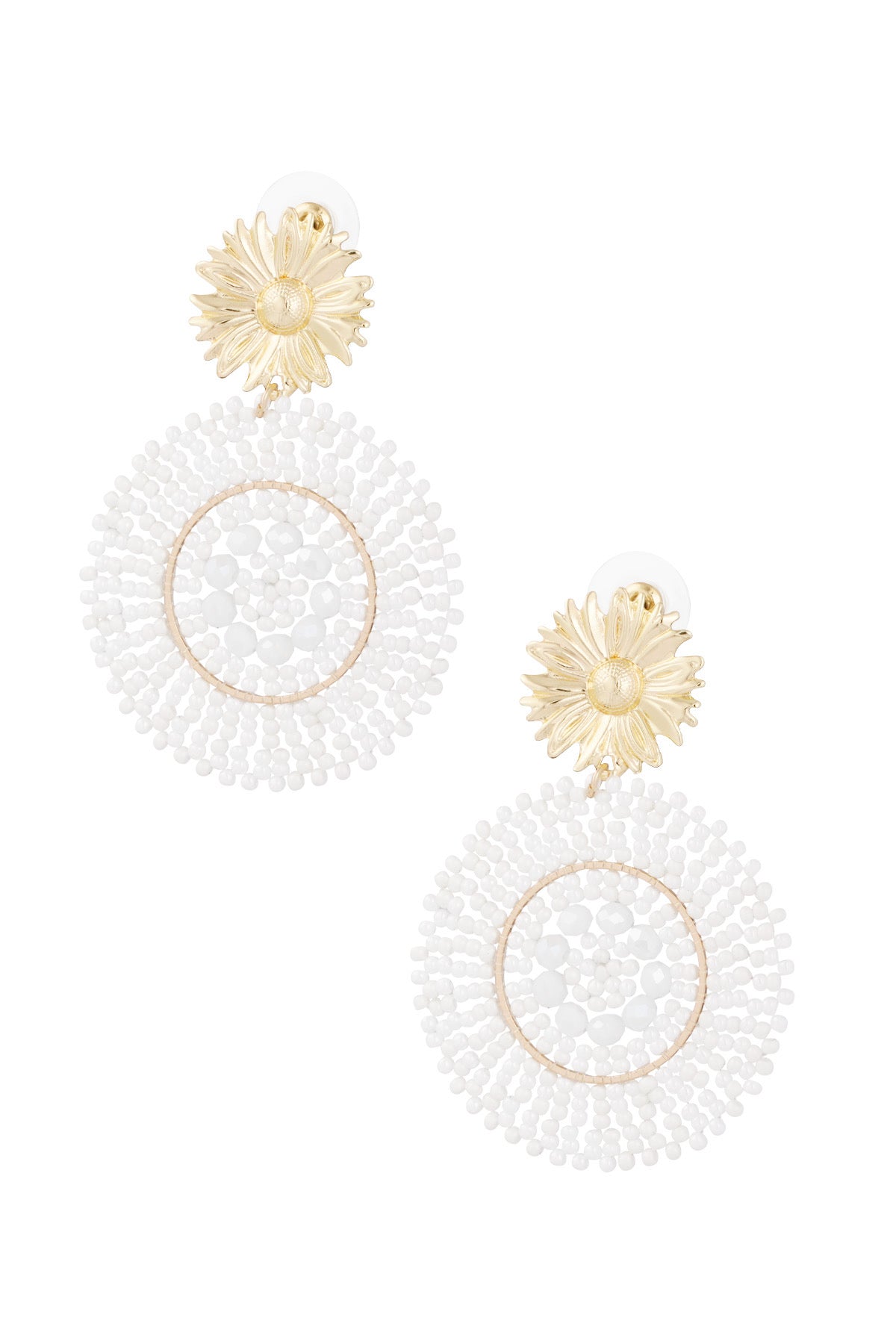 Earring |  flower white