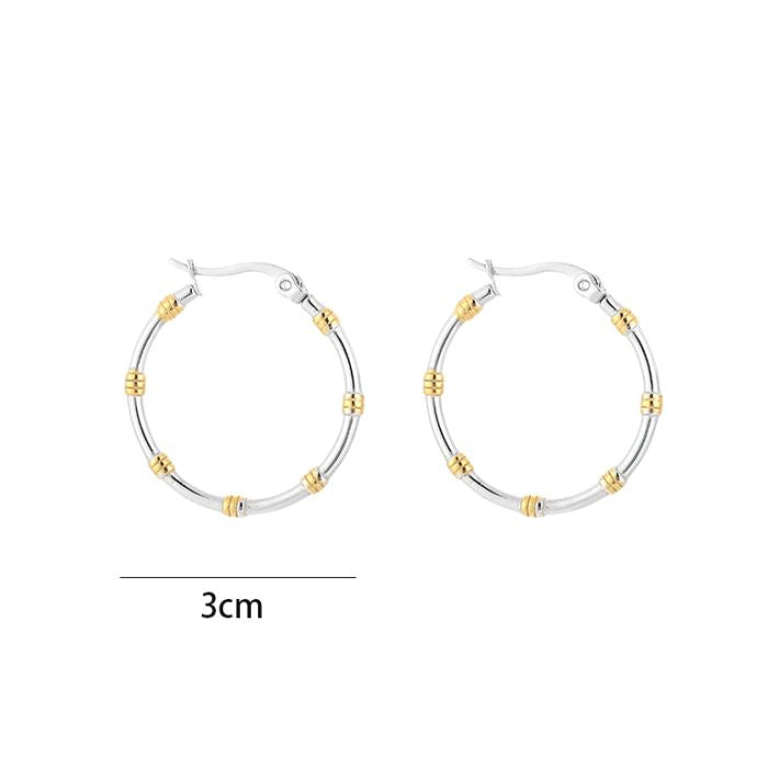 Earring | Hoop silver gold 3cm