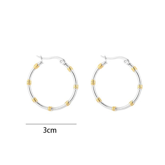 Earring | Hoop silver gold 3cm