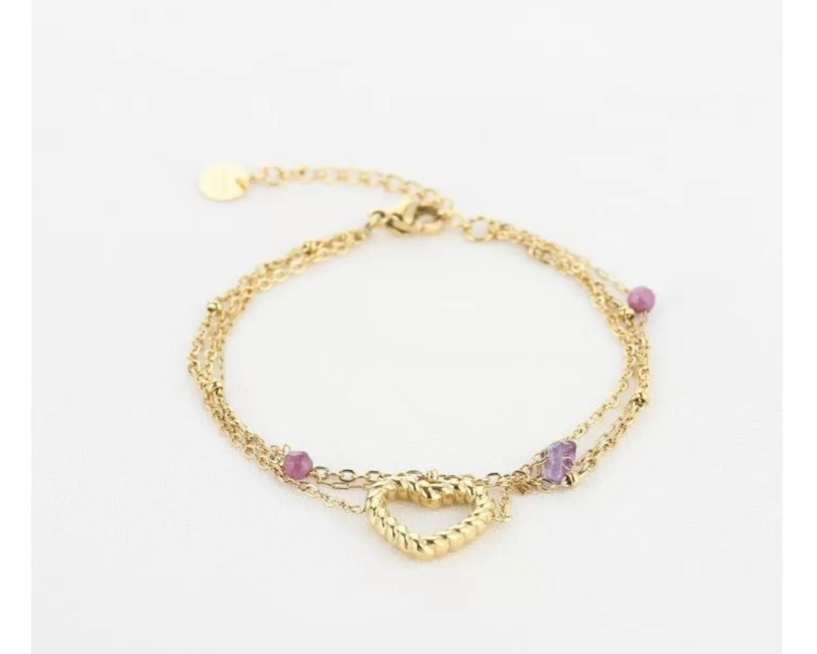 Bracelet | heart lila