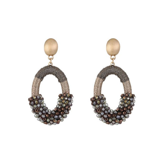 Earring | Statement taupe