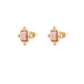 Earring |  Dot square pink