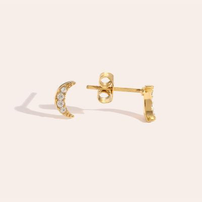 Earring | Mini dot moon