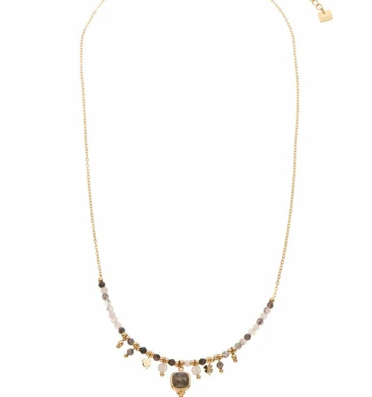 Necklace | Blossom grey