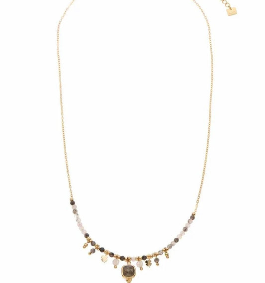 Necklace | Blossom grey