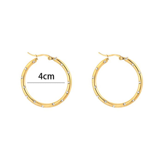 Earring | Hoop diamond 4cm