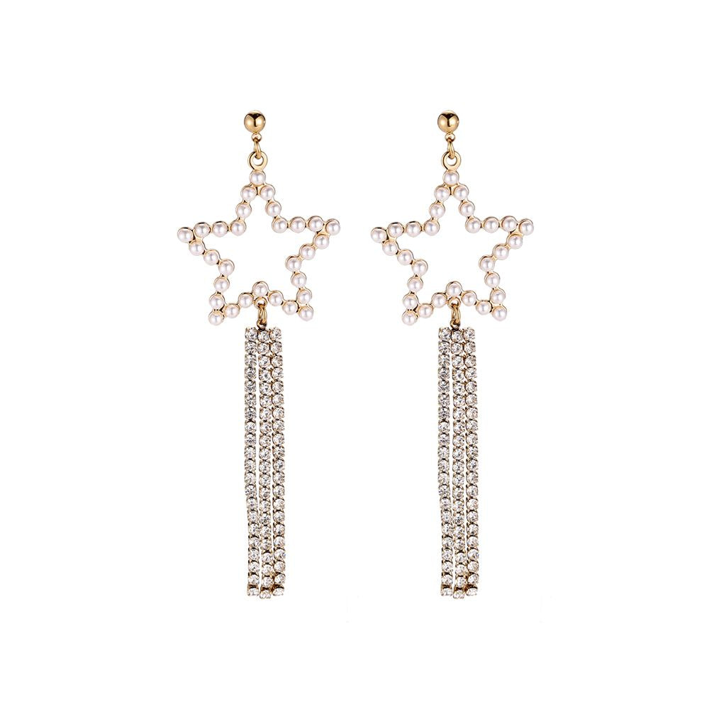 Earring |  Sparkle pearl star