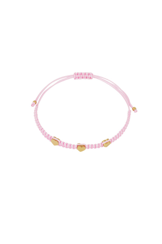 Bracelet | Bandje hart licht roze