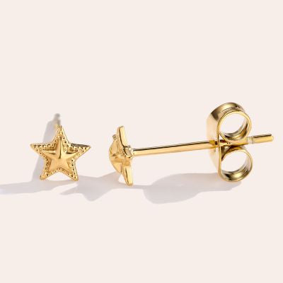 Earring | Mini dot Bold star