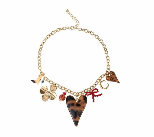 Necklace | Statement panter heart