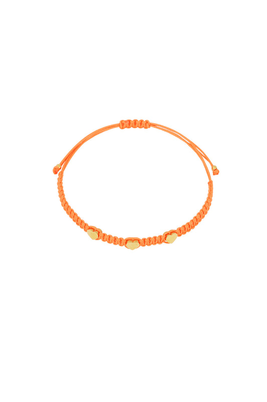 Bracelet | Bandje hart oranje